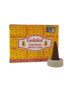 Conos Incienso Goloka amarillo 10 conos Nag Champa